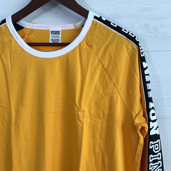 NEW Victoria’s Secret PINK Golden Glow Campus Tee - Picture 4 of 8